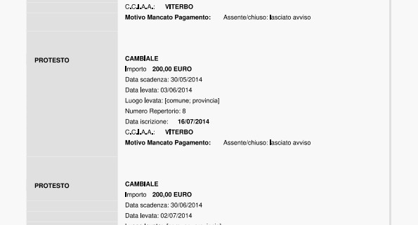 visura protesti online Telemaco